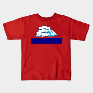 A Clipper Ship on the Ocean Kids T-Shirt